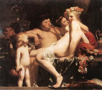 凱撒 萬 埃弗丁恩 Bacchus with Two Nymphs and Cupid